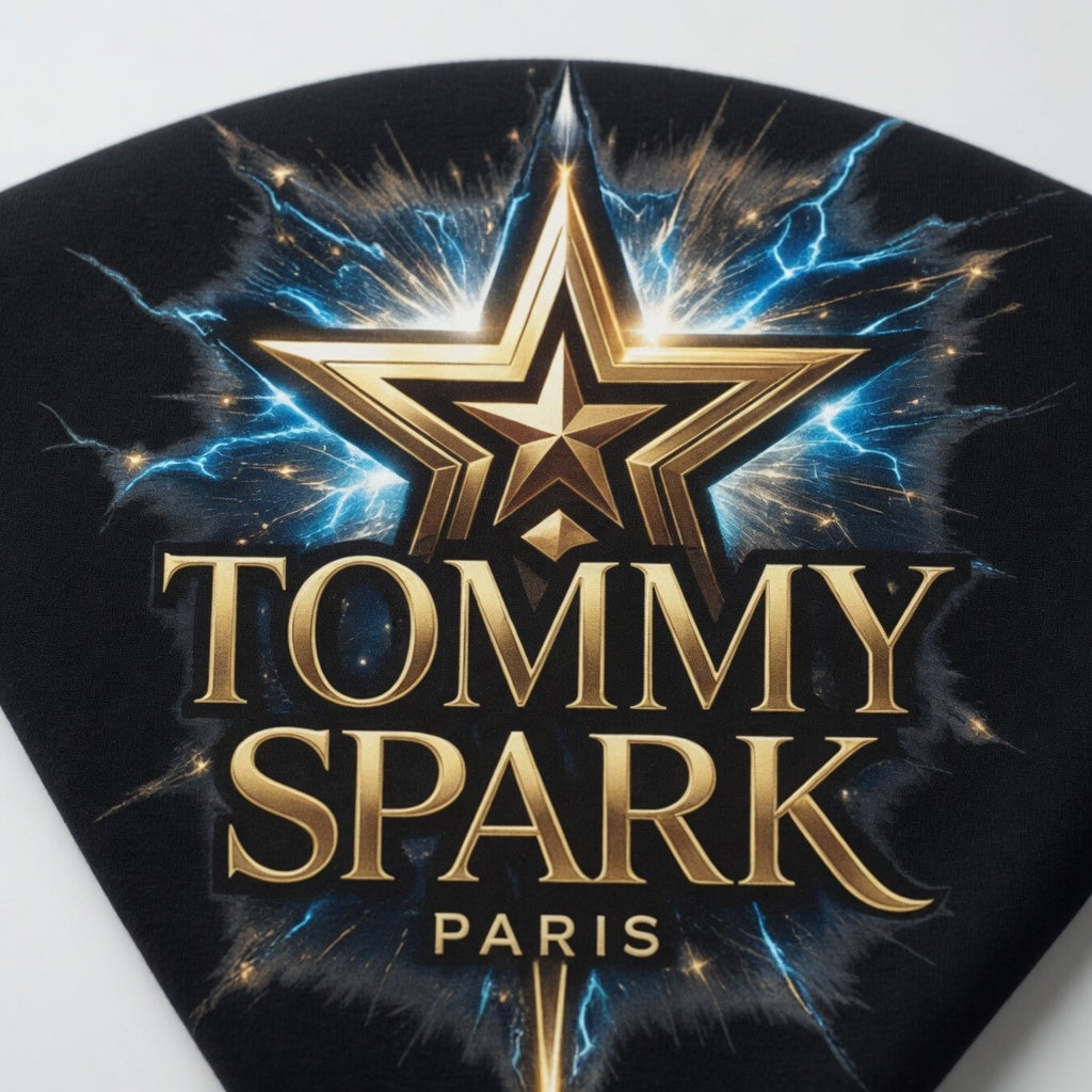 Tommy Spark Paris Luxury Star T-Shirt - Black Heavy Cotton Gildan 5000