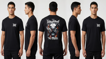 T-Shirt Skull Ultramat The Streets Bella Canvas 3010 | Tommy Spark Streetwear | Poids Lourd Crâne Gothique Dos Large