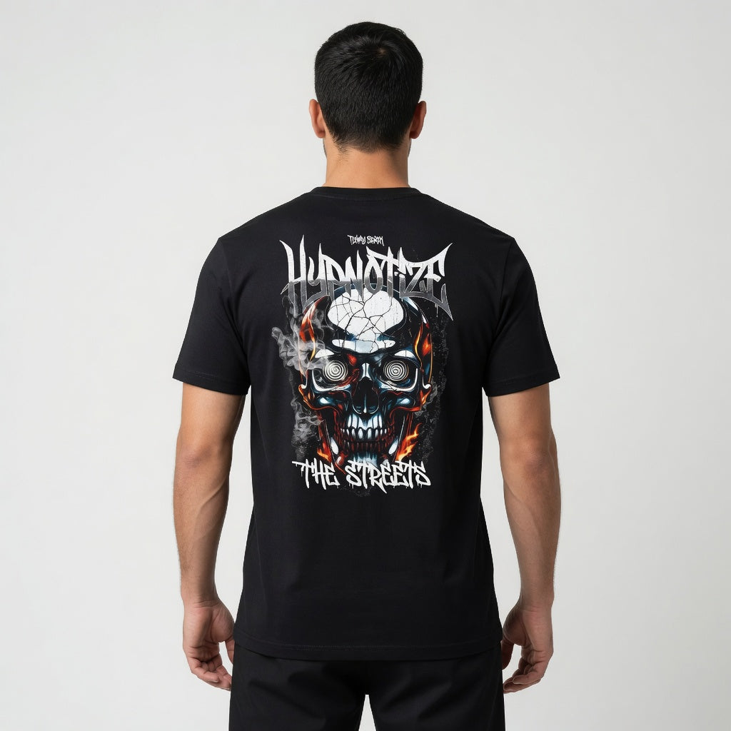 T-Shirt Skull Ultramat The Streets Bella Canvas 3010 | Tommy Spark Streetwear | Poids Lourd Crâne Gothique Dos Large