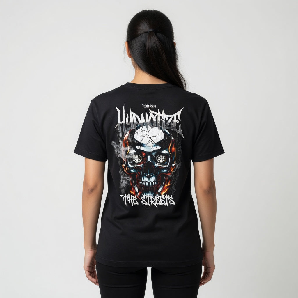 T-Shirt Skull Ultramat The Streets Bella Canvas 3010 | Tommy Spark Streetwear | Poids Lourd Crâne Gothique Dos Large