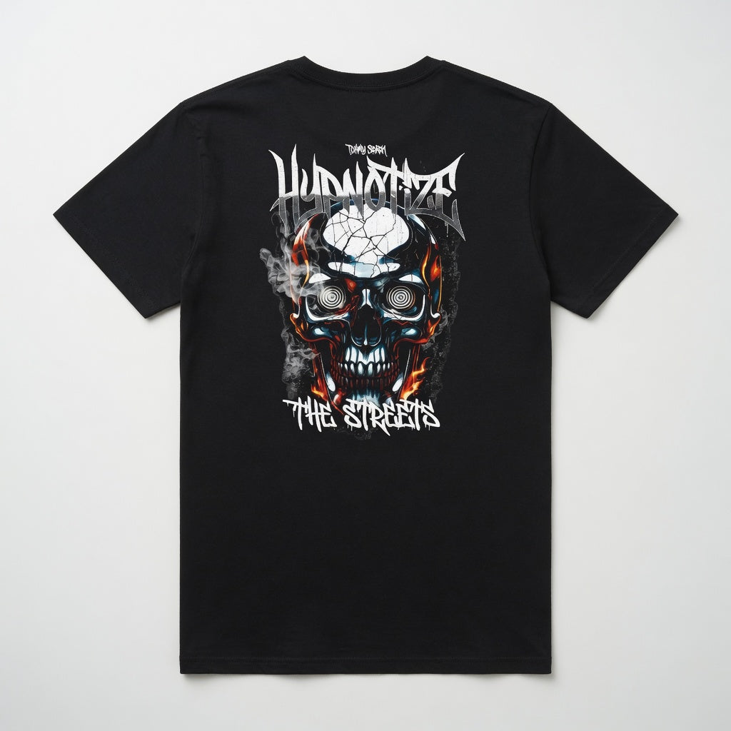 T-Shirt Skull Ultramat The Streets Bella Canvas 3010 | Tommy Spark Streetwear | Poids Lourd Crâne Gothique Dos Large