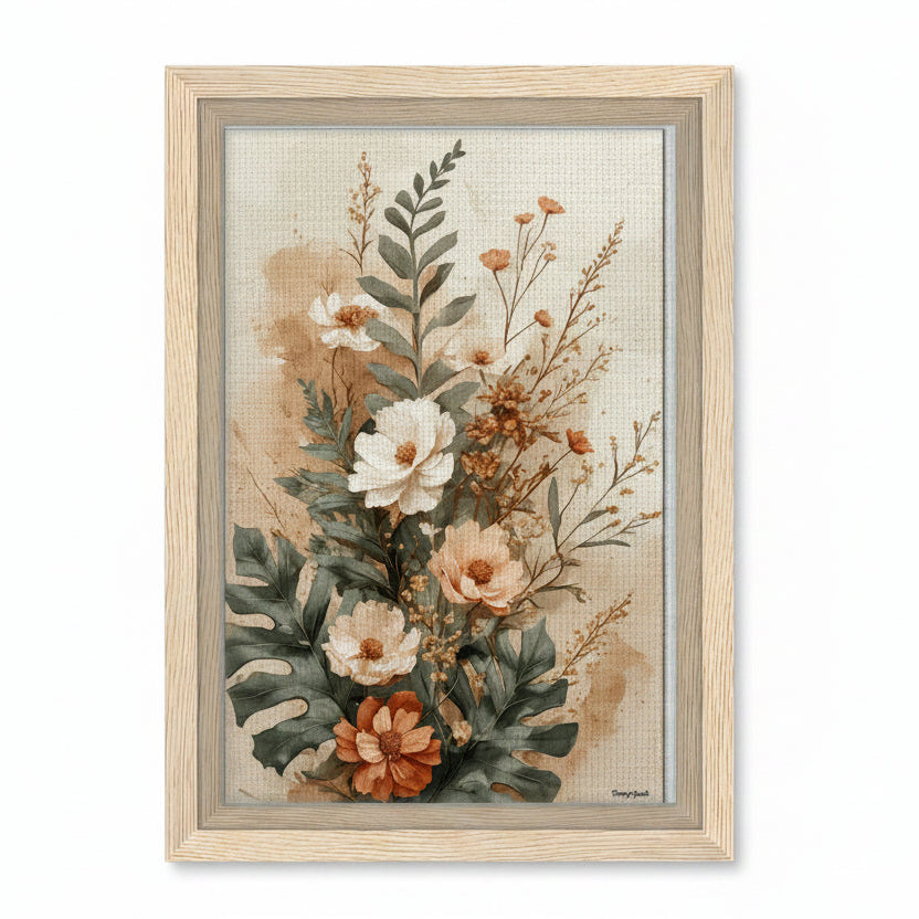 Packshot Toile Encadrée 20x30 cm Bouquet Floral Boho - Vues Multiples
