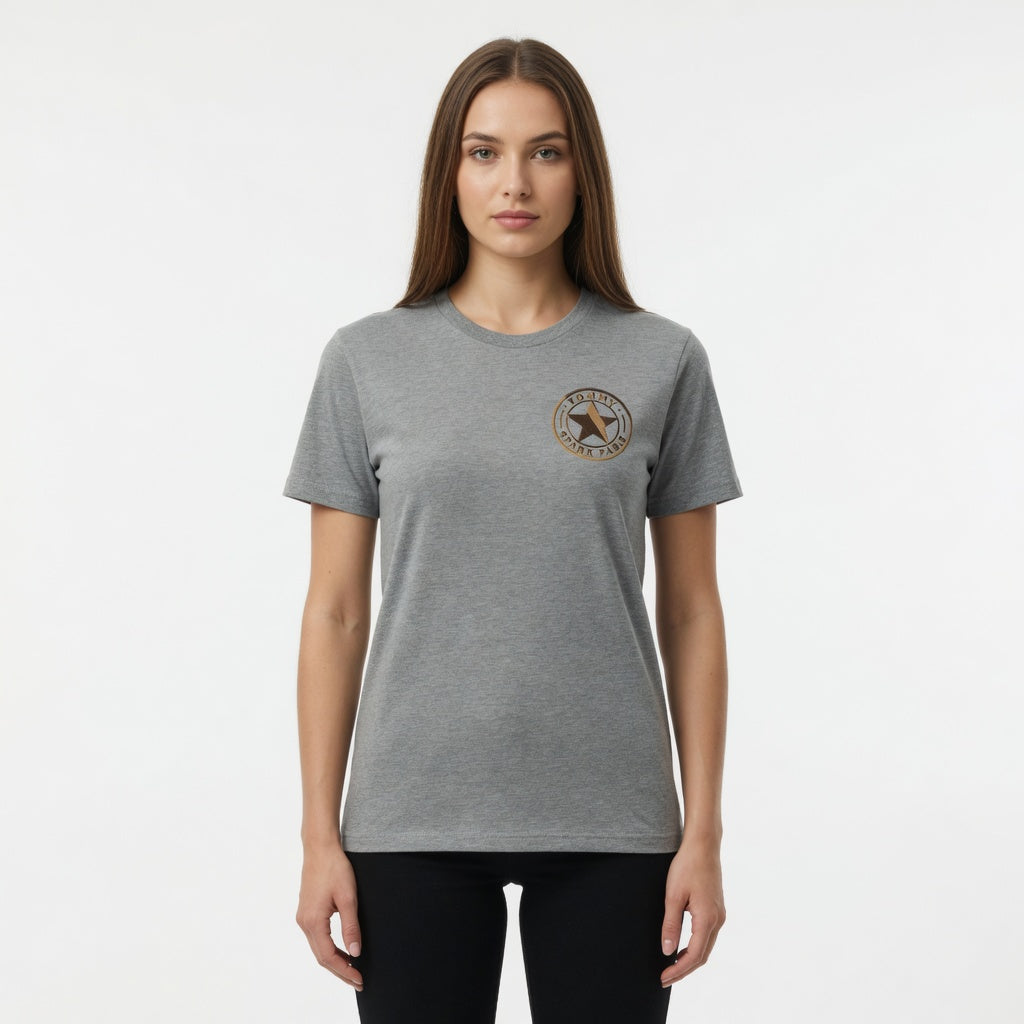 Tommy Spark Paris Luxury Star T-Shirt - Gray Heavy Cotton Gildan 5000 Unisex Crewneck