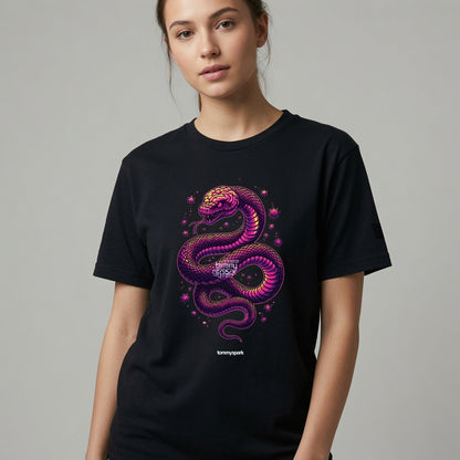 T-Shirt Serpent Cerveau Psychédélique Neon Unisexe - Tommy Spark Bella + Canvas - Design Trippy Streetwear Festival