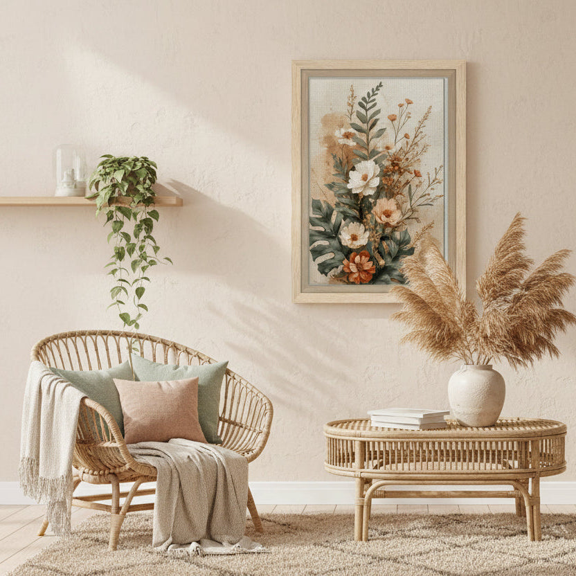 Toile Murale Boho dans salon